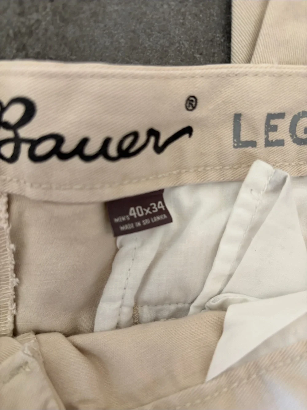Eddie Bauer Men's Chinos in Black and Cream